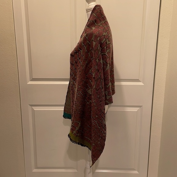 Marc Rozier Paris Print Scarf with Fringe Edges - Picture 4 of 12